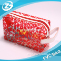 Transparent Pvc With Customized Printed Cubic shape Pvc Cosmetic Bag